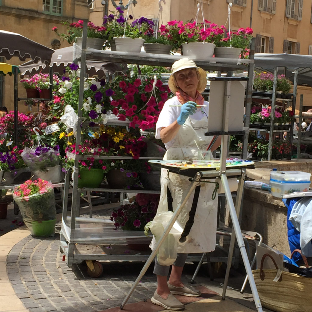 Painting the market in Aix