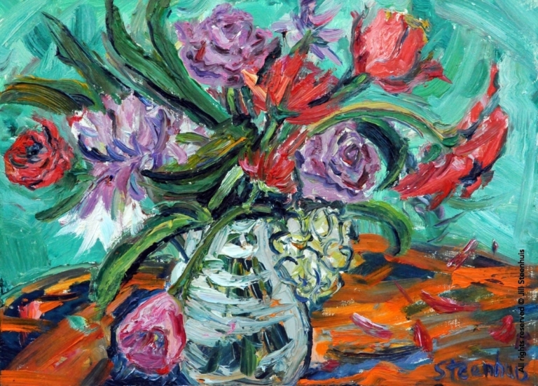 Spring Bouquet in Glass Vase